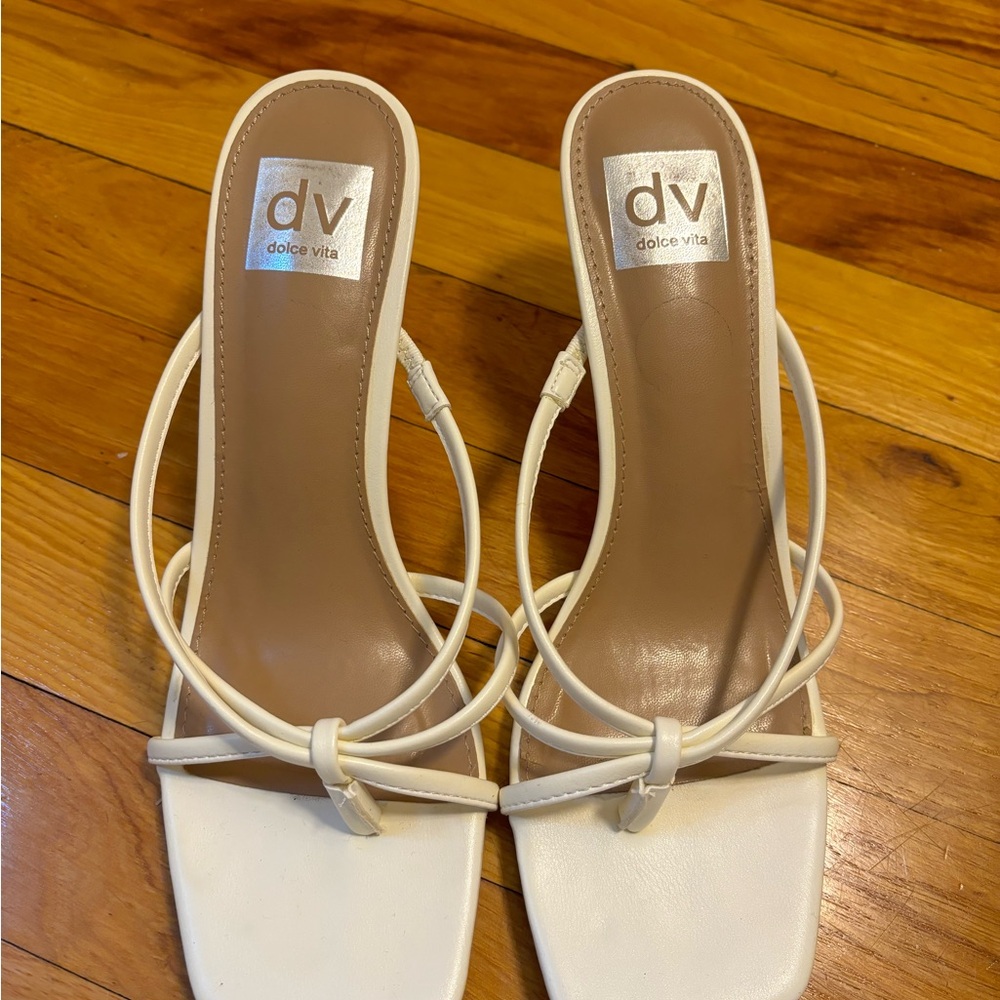 Dolce Vita Women's Cream Strappy Heels